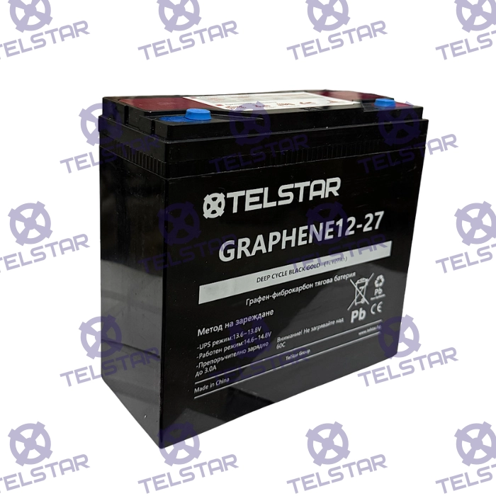 Графенова гелова батерия 12V 27Ah за електрически скутери и триколки - Карбонова решетка - 185x80x170 mm - 1968