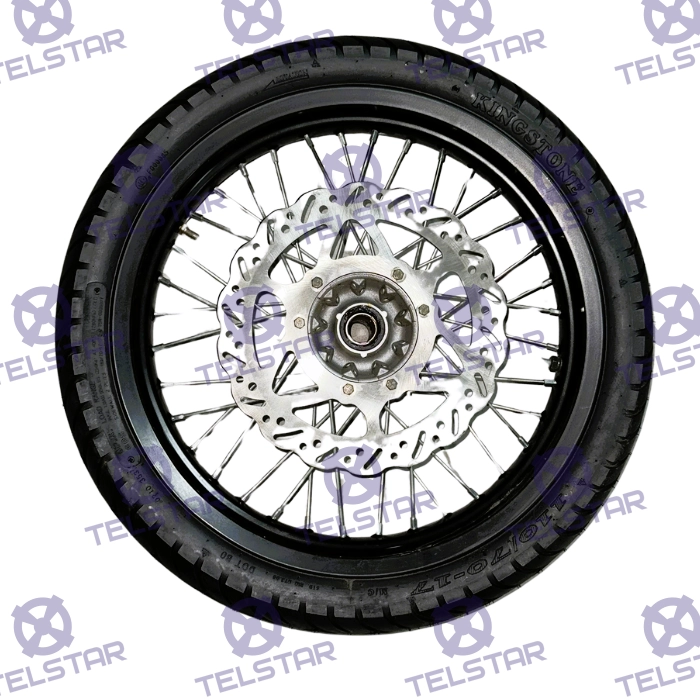 Предна гума с джанта за кросов мотор 110х70х17 - 1758