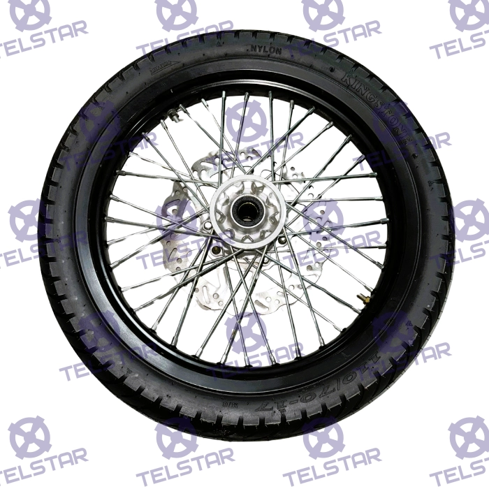 Предна гума с джанта за кросов мотор 110х70х17 - 1759