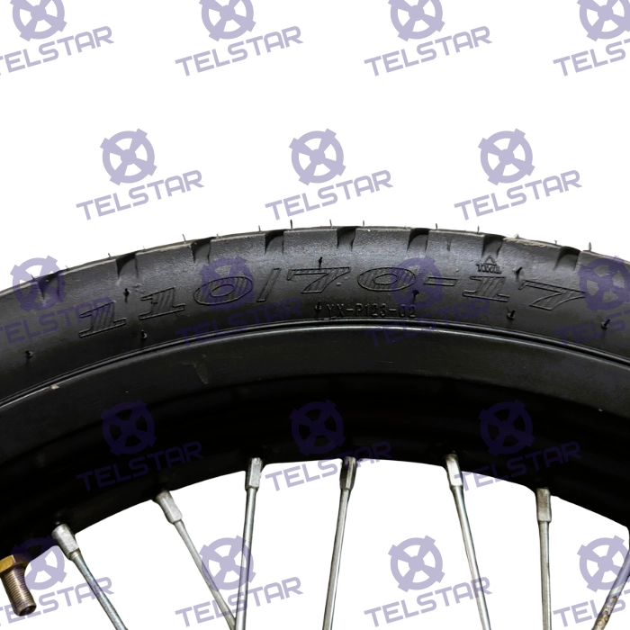 Предна гума с джанта за кросов мотор 110х70х17 - 1760