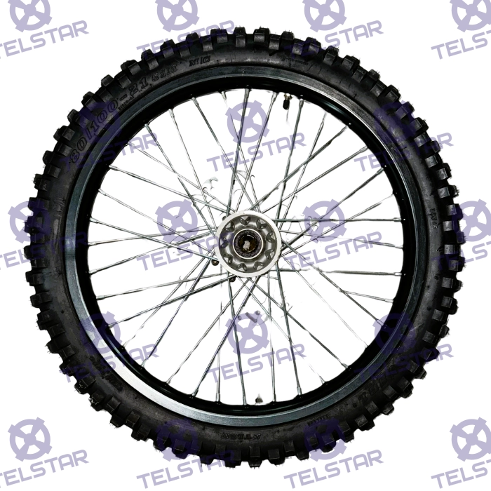 Предна гума с джанта за кросов мотор 80х100х21 - 1766