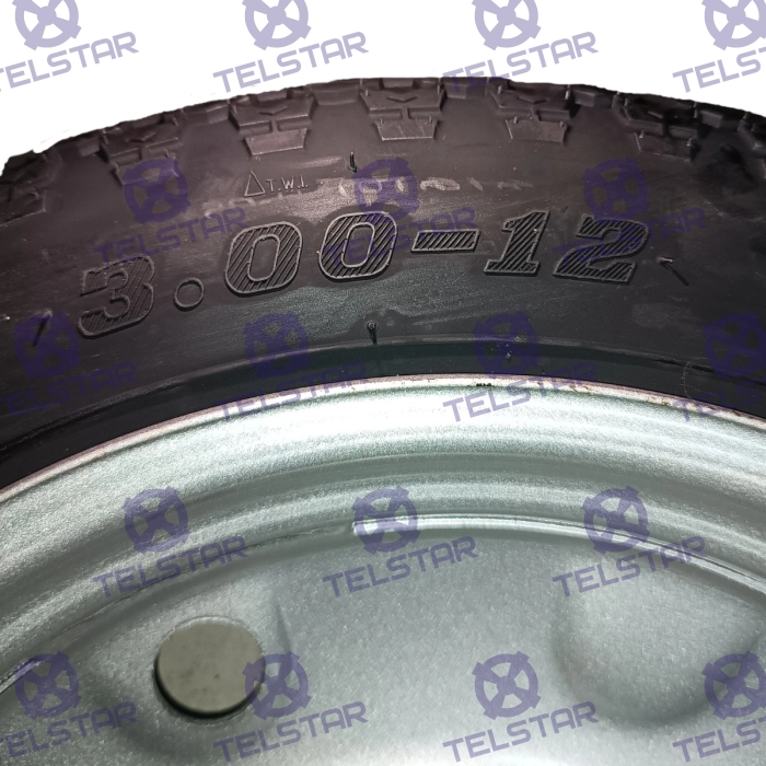 Задна гума с джанта за Т-500 (3.00-12) - 2122 | TelStar Задна гума с джанта за Т-500 (3.00-12) - 2122