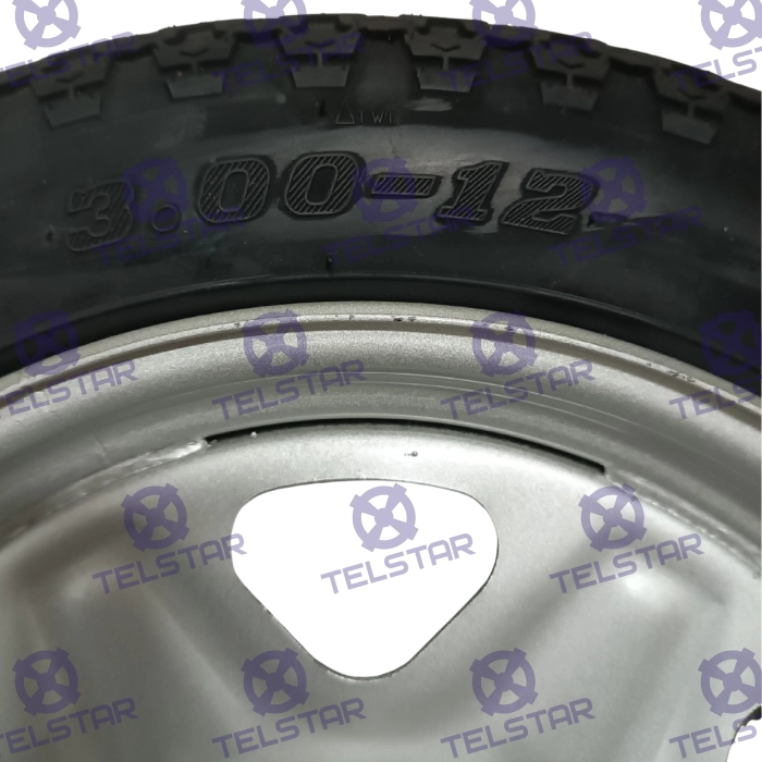 Предна гума с джанта за Т-500 (3.00-12) - 2118 | TelStar Предна гума с джанта за Т-500 (3.00-12) - 2118