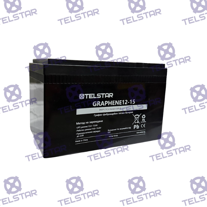 Графенова гелова батерия 12V 15Ah за електрически скутери и триколки - Карбонова решетка - 150x96x100 mm - 1973