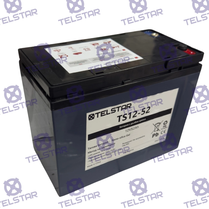 Графенова гелова батерия 12V 52Ah за електрически скутери и триколки - Карбонова решетка - 222x120x175 mm - 1990