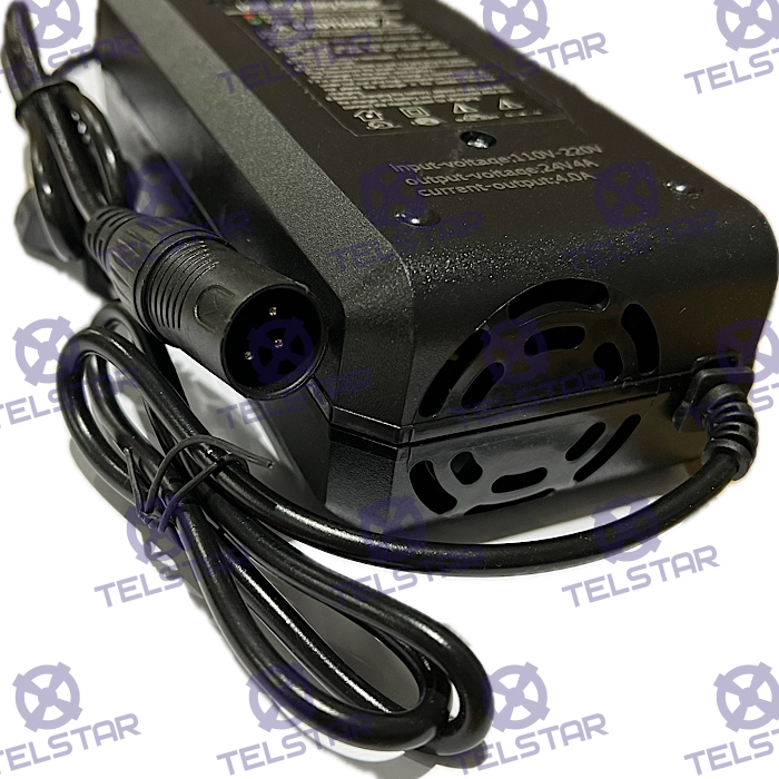 Зарядно 24V 4A с С-кръгъл канон - 1236 | TelStar Зарядно 24V 4A с С-кръгъл канон - 1236