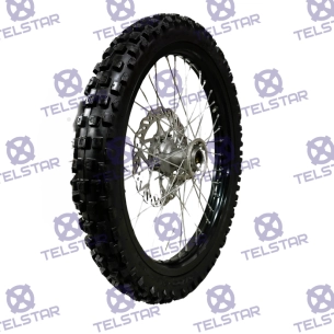Предна гума с джанта за кросов мотор 80х100х21 TelStar Предна гума с джанта за кросов мотор 80х100х21