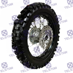 Задна гума с джанта за кросов мотор 110х100х18 TelStar Задна гума с джанта за кросов мотор 110х100х18